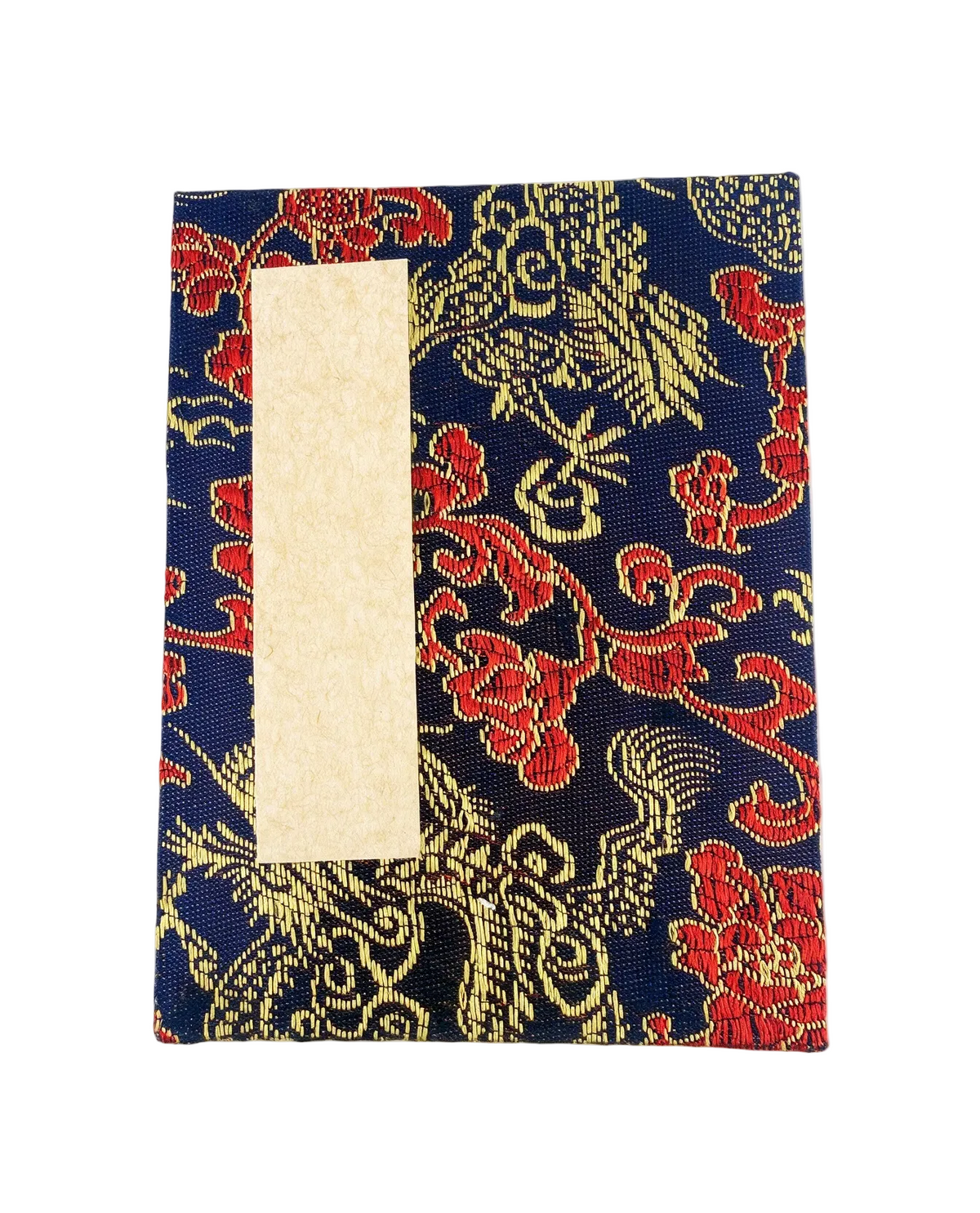 Accordion Fold Brush Painting Album - Blue-Gold Dragon Brocade