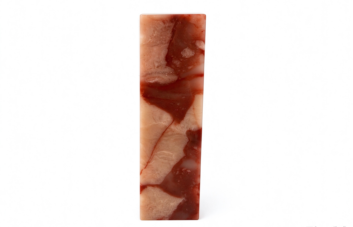 BALIN STONE-Cinnabar Pink Marbled Freeze Stone Square Chop