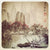 Traditional Chinese Landscape Painting Shan Shui Hua with Mountains Boats and Cherry Blossoms by Sumi Artist Carmen Moreno from Spain
