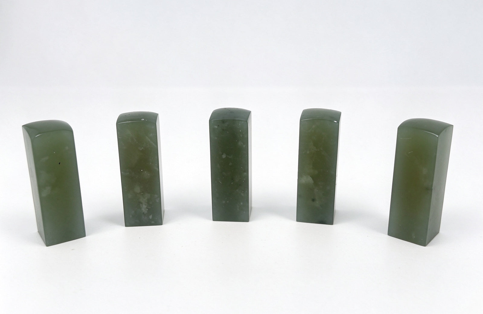 GREENFALL - Green Oriental Seal Carving Signature Chop Stone