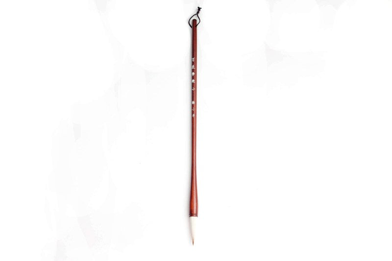 Chinese traditional sumi-e mixed hair brush with solid wooden handle.