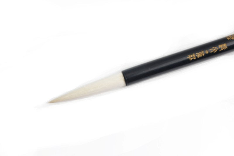 Long tip goat hair brush with hand carved dragon   on the wooden handle for big kanji calligraphy.