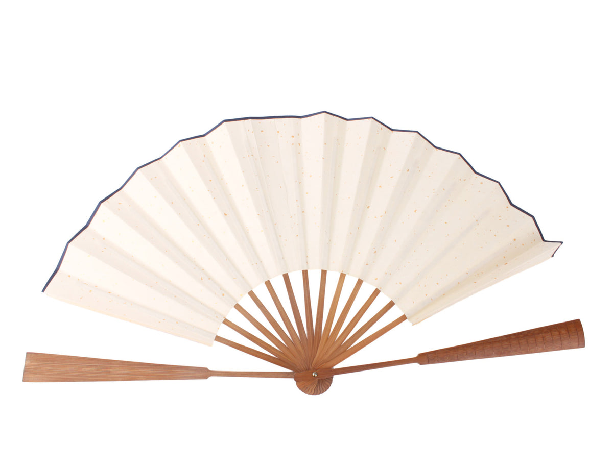 Traditional Chinese do it yourself hand fan to paint shodo caligraphy and sumi made of unprocessed shuen paper with bamboo handle