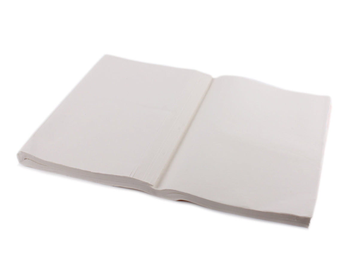 Unfolded Chinese calligraphy and sumi shuen paper - also known as rice paper - to give an idea of its dimensions