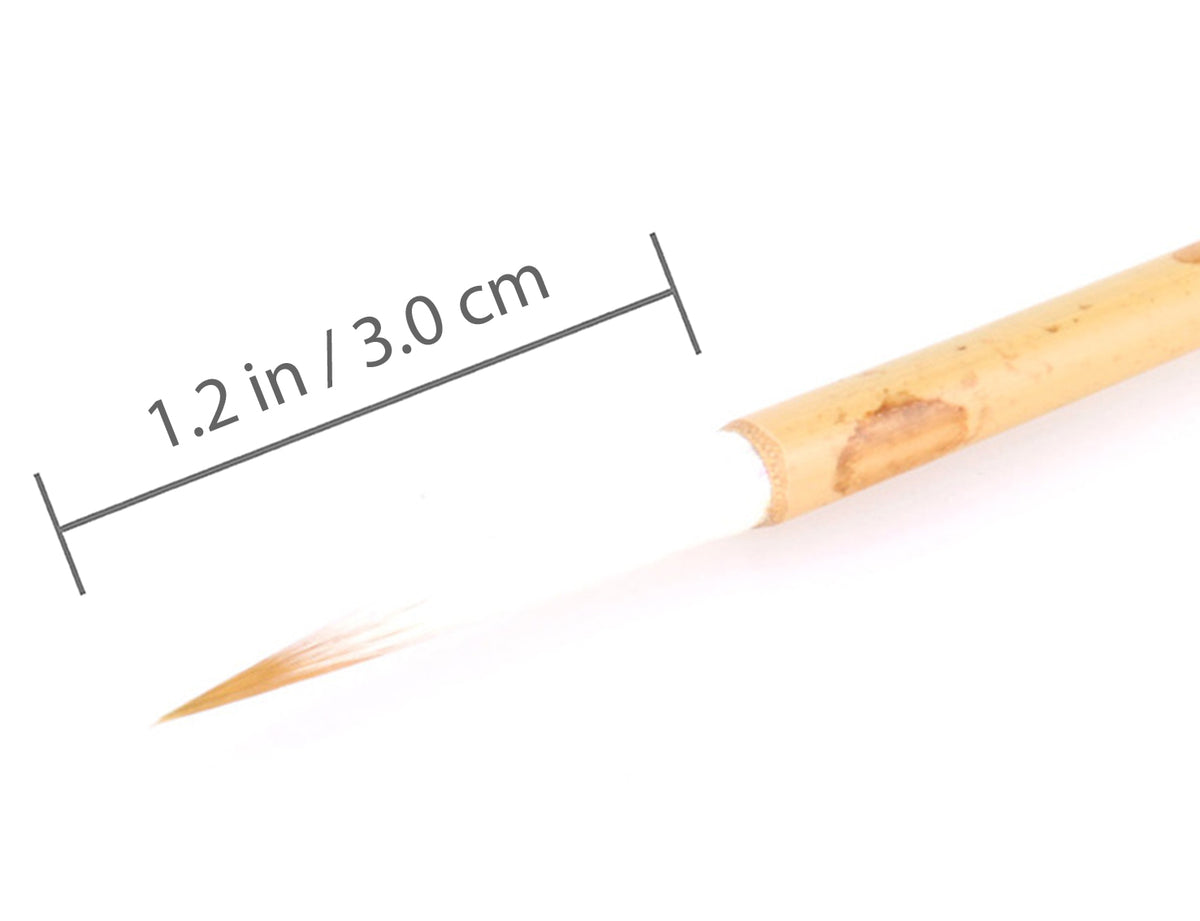 Dots &amp; Speckles Fineline Brush - An excellent brush made of Goat and Weasel Hair with a Small Tip for Small Script Calligraphy Writing and Line Drawing in Painting Sumi-e and Fineline