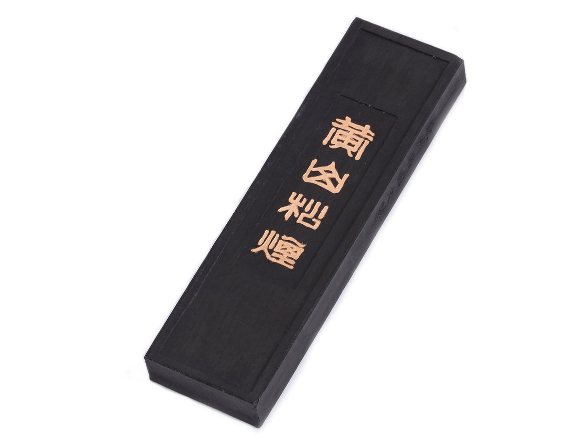 General view of traditional Chinese ink stick for sumi painting and calligraphy producing black matte ink when being grinded due to its plant based soot and ingredients