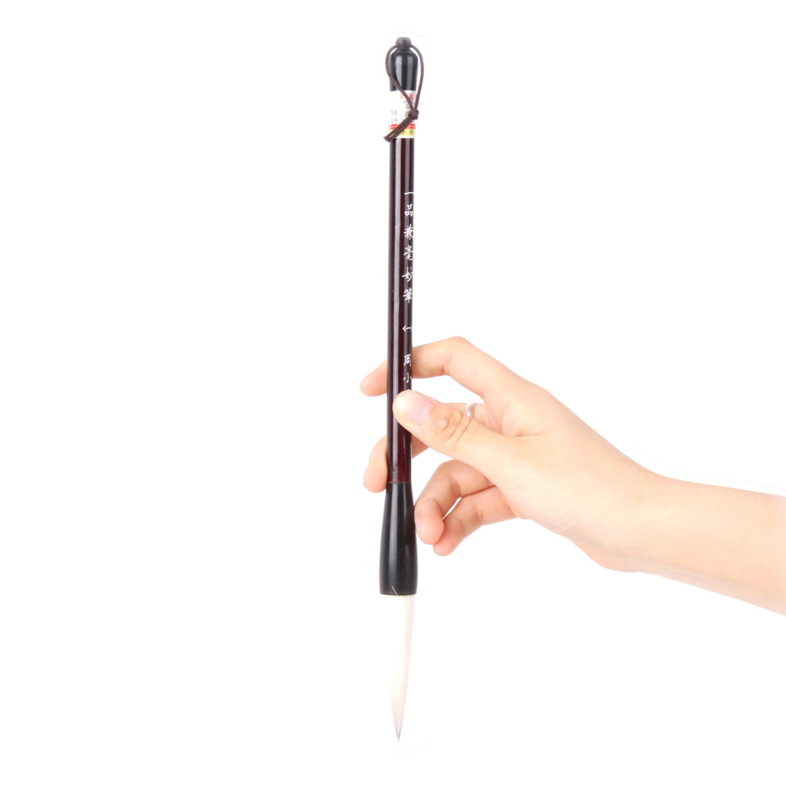 to stably hold this brush we recommend you to hold it as how we showed in this picture with the hand holding the brush just a bit up its tip