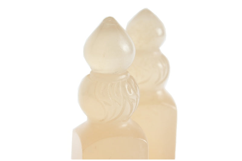 Chinese Balin Pleasure Seal stone for Calligraphy - cream colored &amp; round