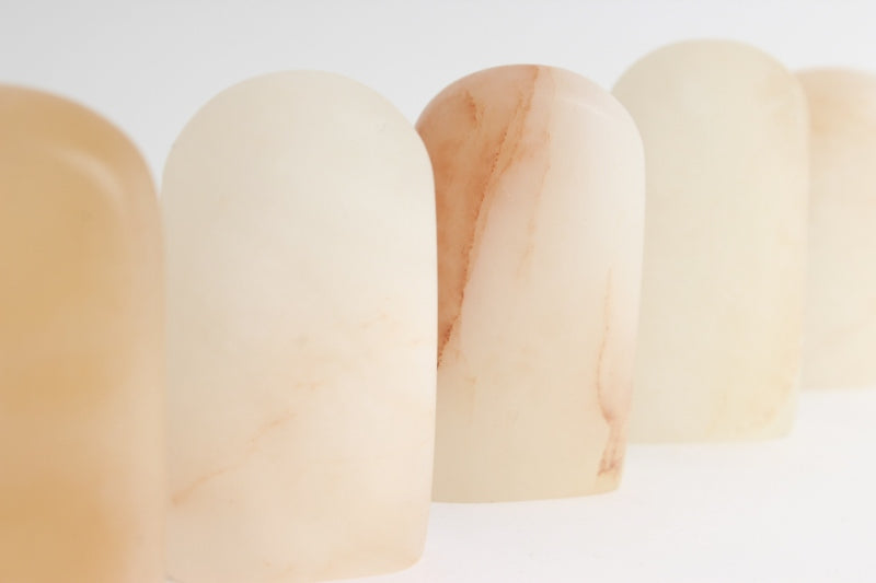 Seal stone from Kunlun Chinese with natural orange &amp; white patterns.