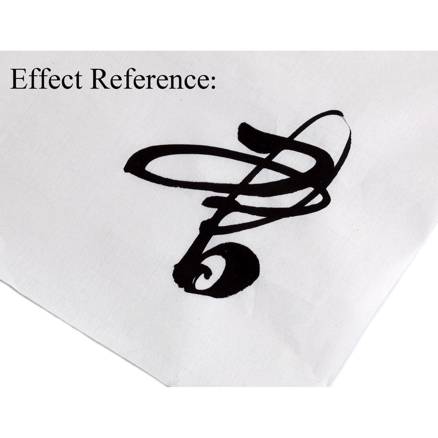 effect view after a chinese character "shu" was written on the "Landscape Painting Specialist" - Semi-Sized Single Shuen Paper for reference