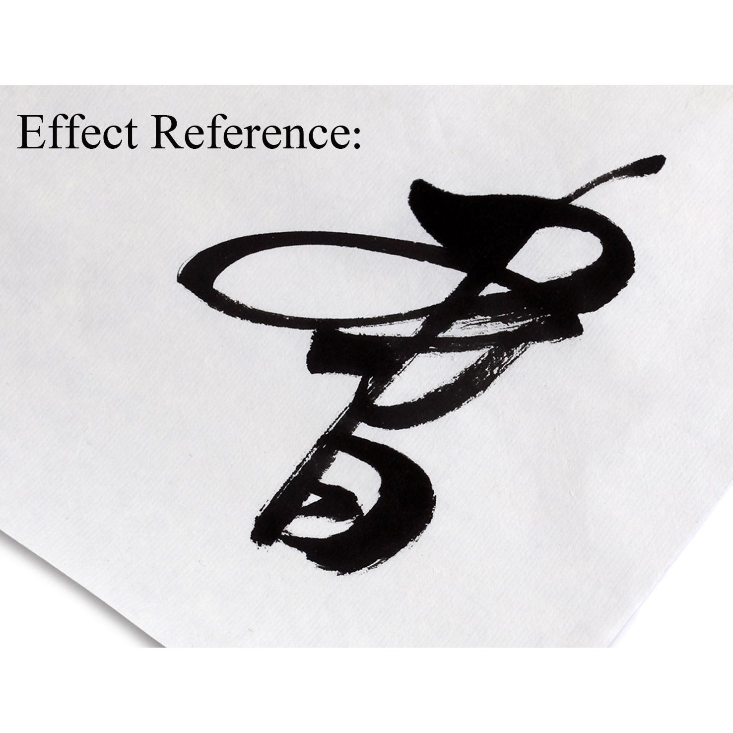 effect view after a chinese character "shu" was written on the Landscape Painting Specialist | Semi-Sized Double Shuen Paper for reference