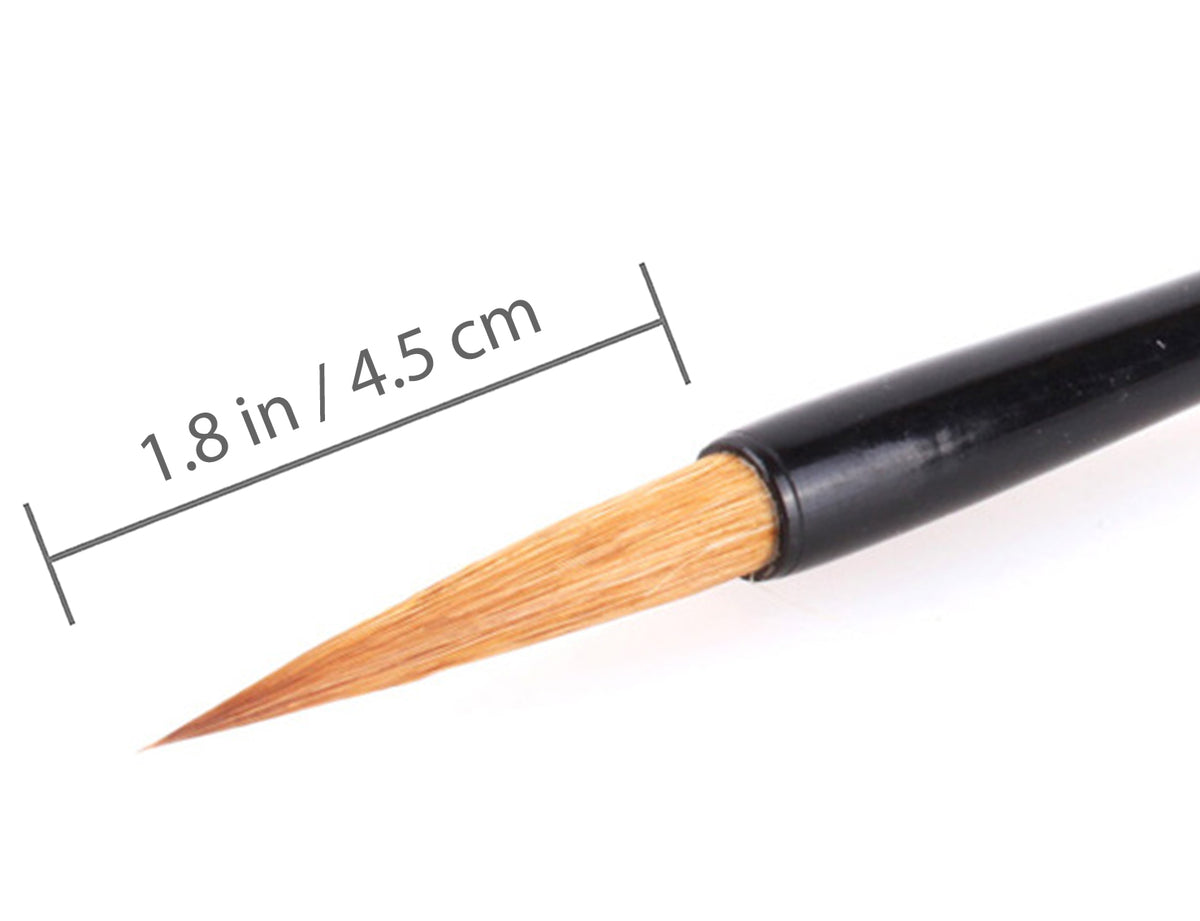 Petal &amp; Blossom Fineline Brush - An excellent brush made of Wolf Hair with a Small Tip for Small Script Calligraphy Writing and Fine Line Drawing in Sumi-e and Fineline