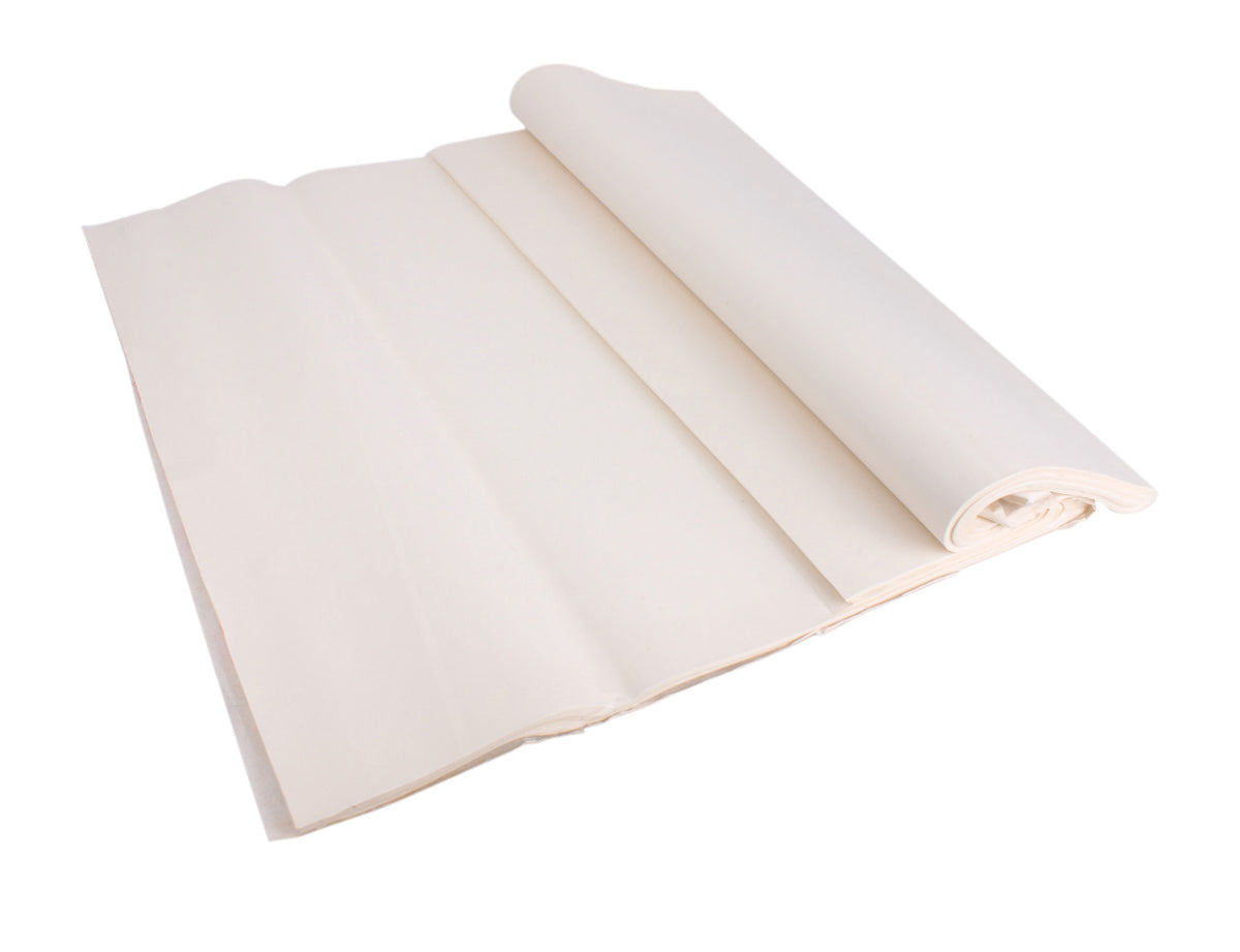 front view of the Practice and Perfect Unsized Practicing Shuen Paper with one side unfolded