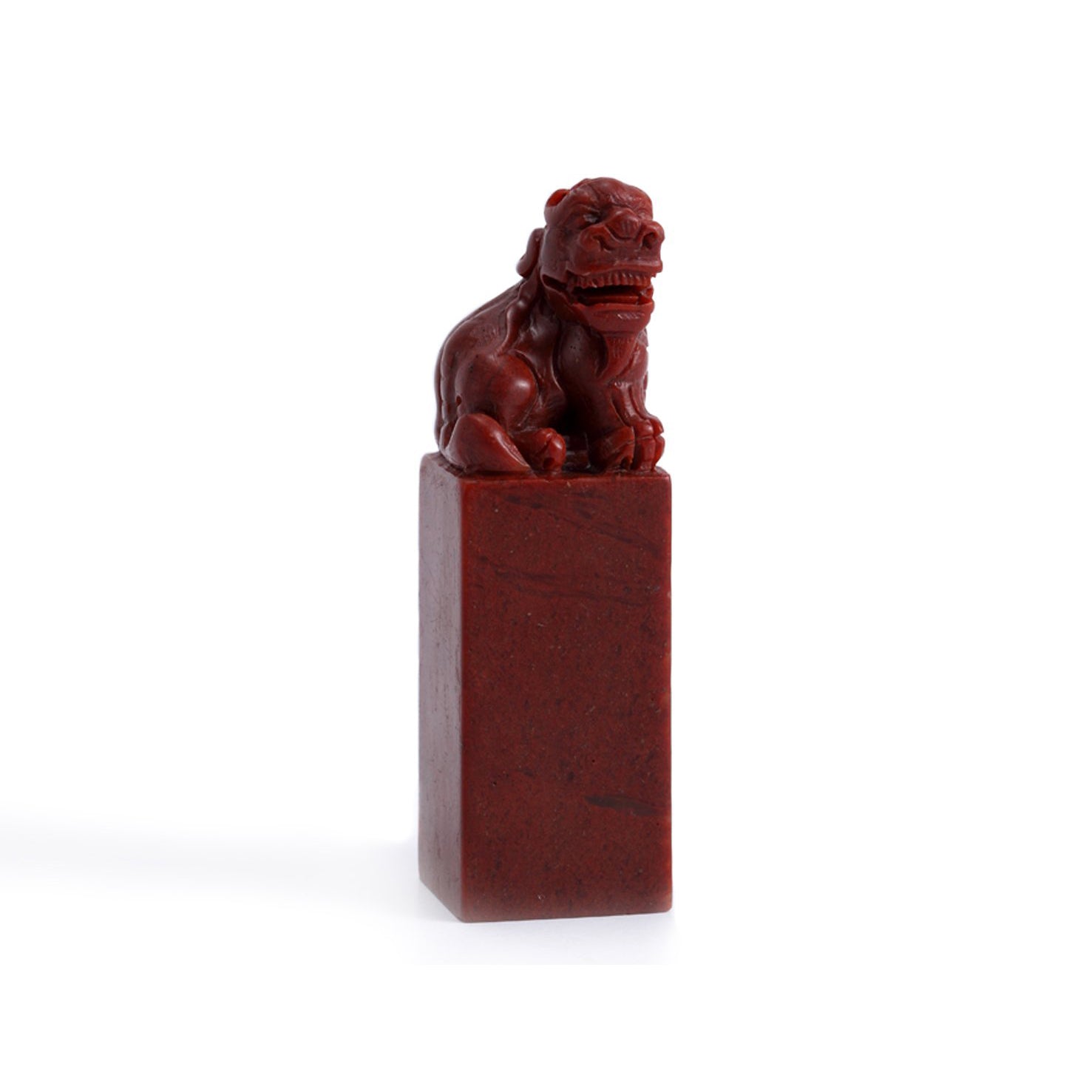 PIXIU HEAD MOUNTAIN RED - Collectors Seal Stone for Seal Carving