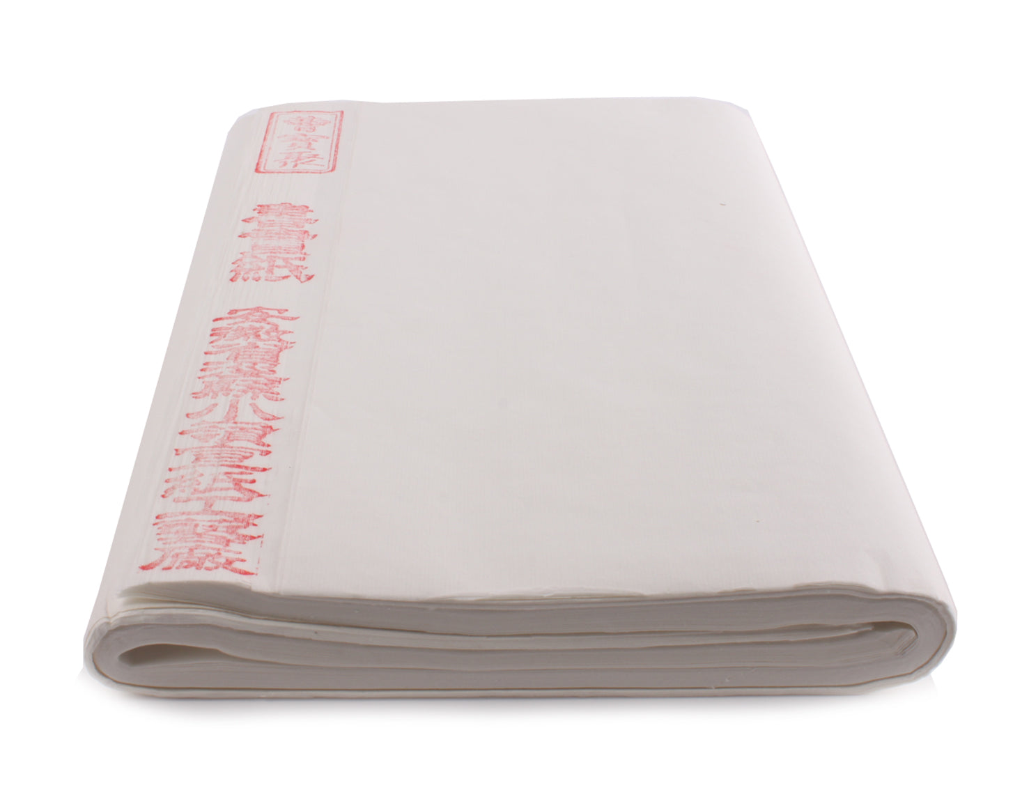 Anhui-made sized Chinese shuen or rice paper folded in a batch of hundred individual sheets with two folds - used for sumi painting or writing shodo calligraphy