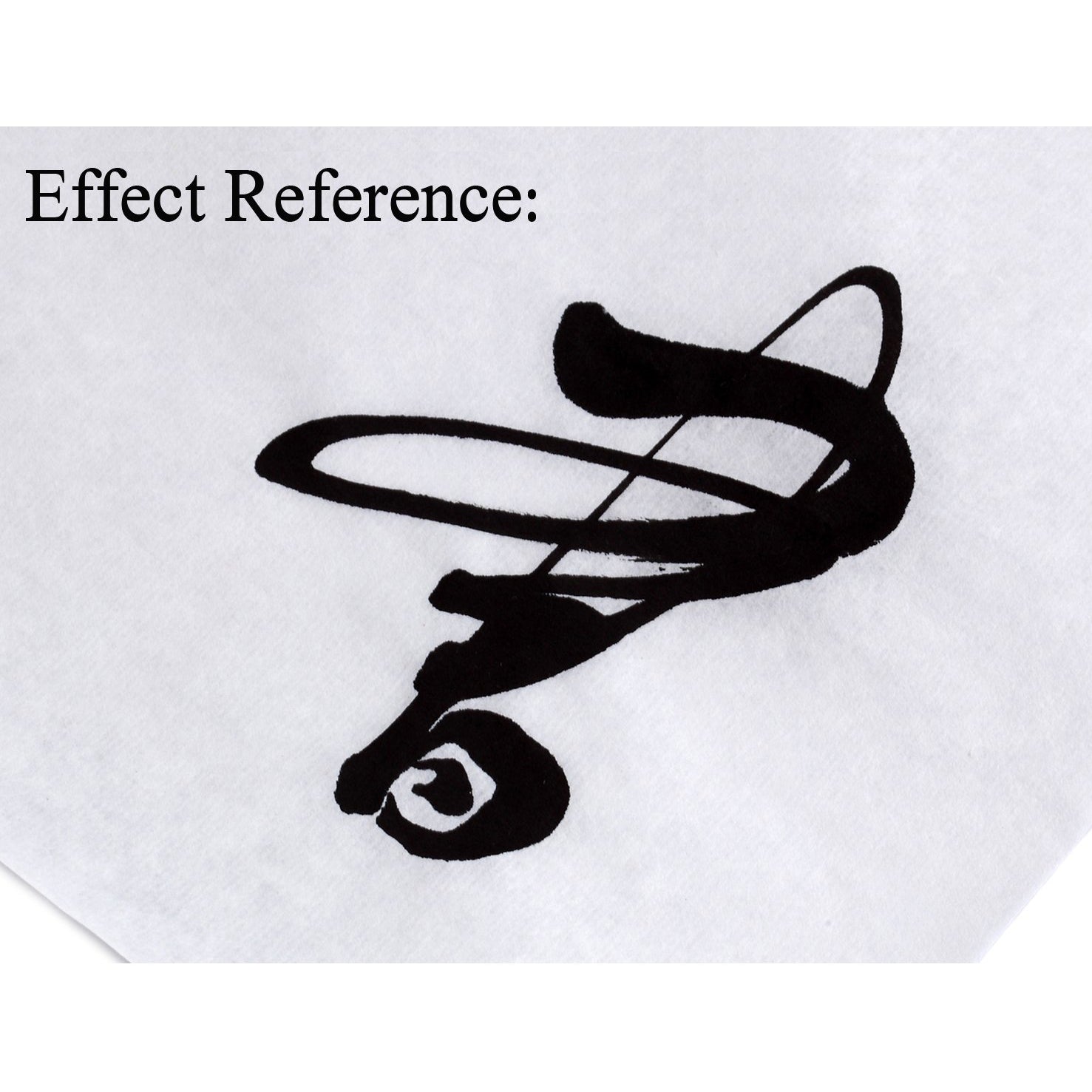 effect view after a chinese character "shu" was written on the practice and perfect unsized practicing shuen paper for reference