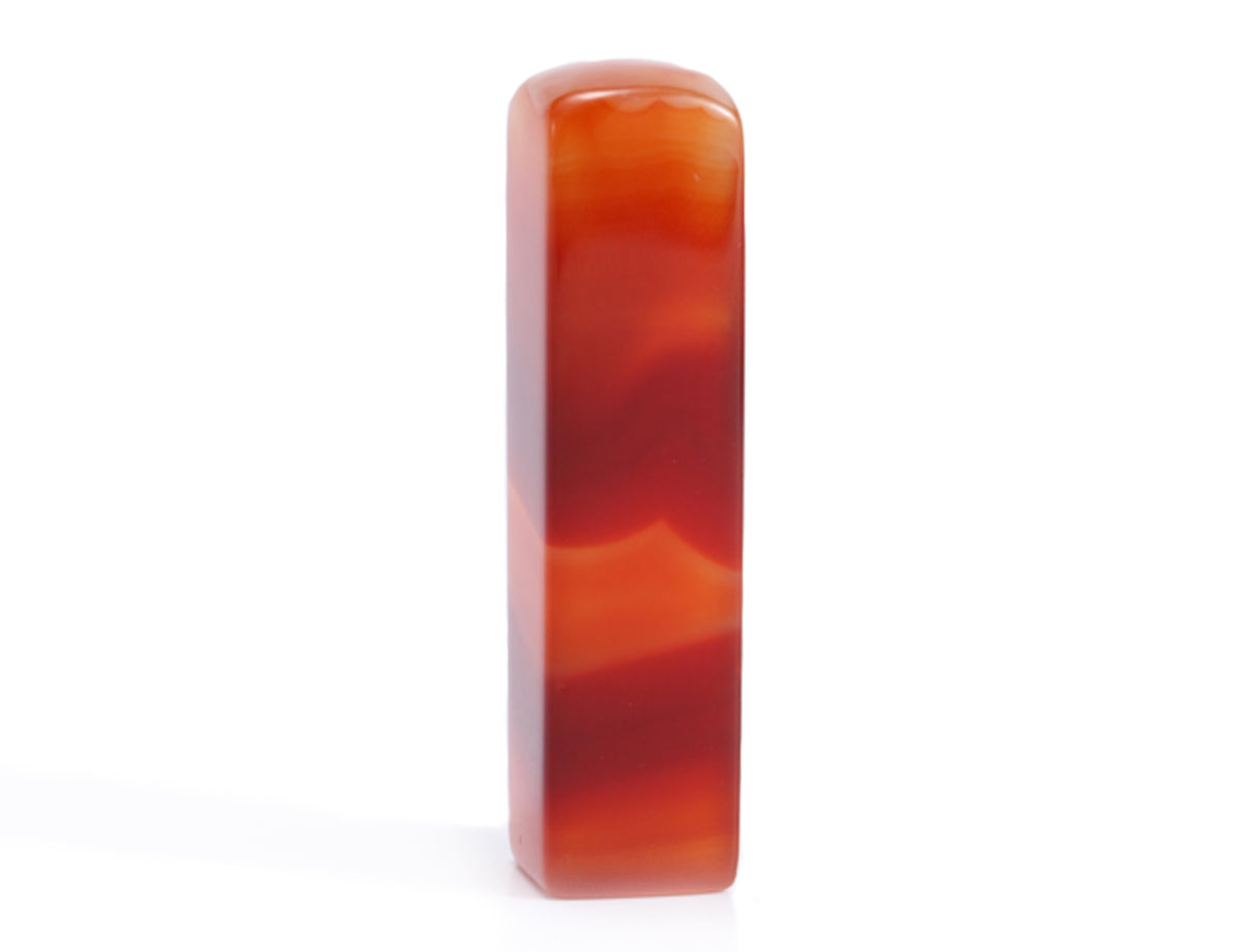 ORANGE RED MANAO - Chinese Oriental Manao Signature Seal Stone