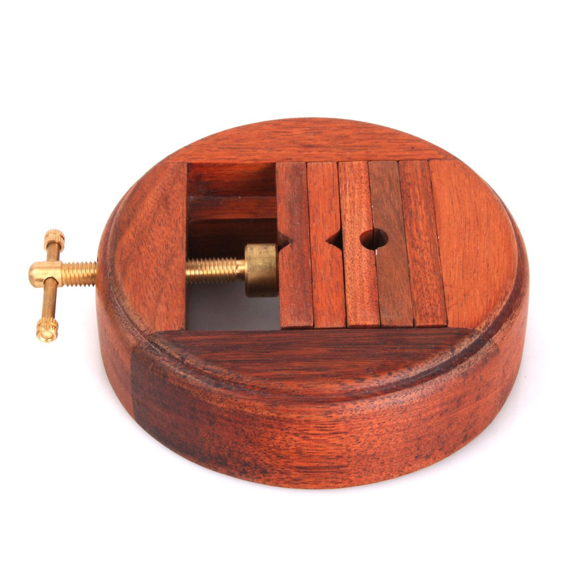 Wooden Chinese Seal Carving Stand - Round