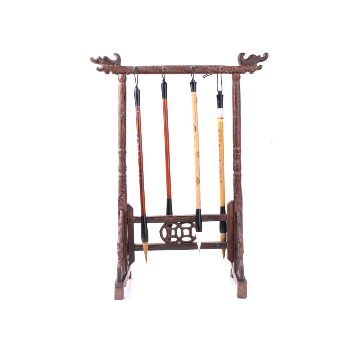 beautiful and elegant brush hanger which is made of chinese jizhi wood to rest your brush painting brushes when not in use