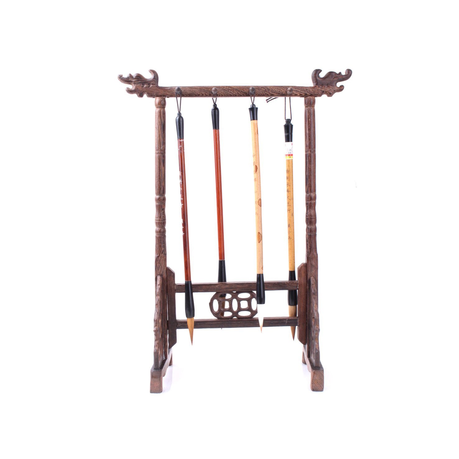 beautiful and elegant brush hanger which is made of chinese jizhi wood to rest your brush painting brushes when not in use