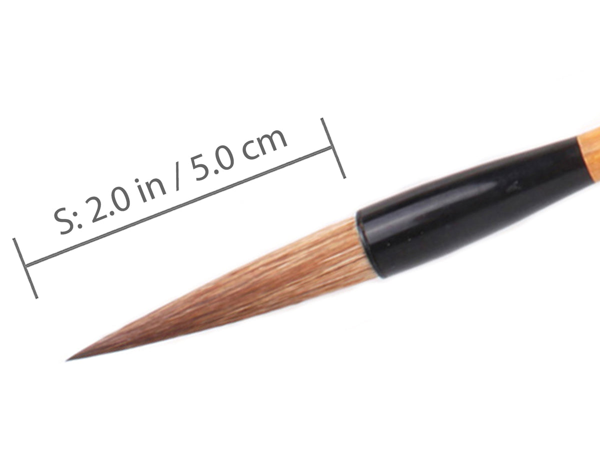The Candid Artisan - An excellent brush made of Wolf Hair with a Medium Tip for Calligraphy Writing, Sumi-e and Fineline Painting