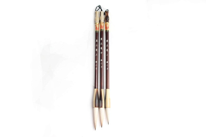 A beautifully made Kanji calligraphy brush with mixed of goat &amp; horse hair special for beginners.