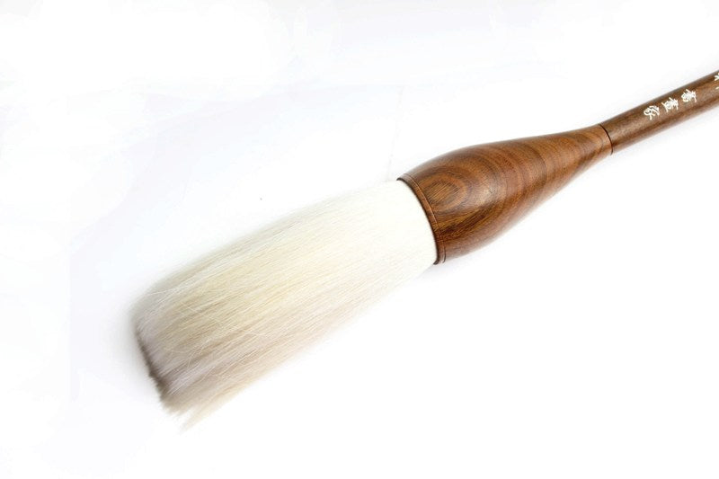 Goat hair brush with hand made solid wooden   handle for traditional Chinese &amp; Japanese sumi-e   painting.