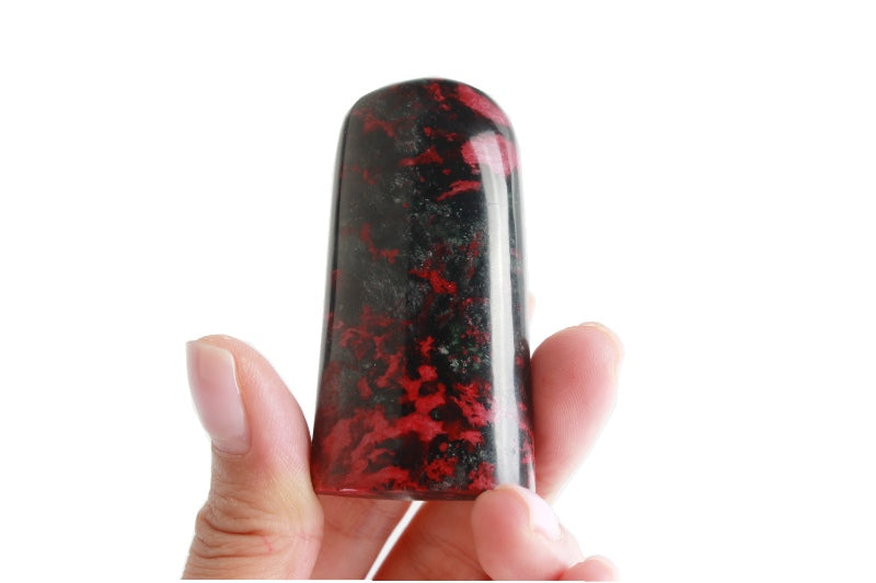 Asian brush painting seal stones with natural peach blossom patterns for asian artwork chopping.