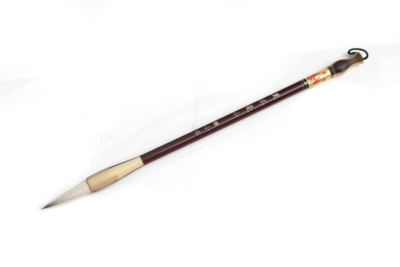 Asian artwork learner&#39;s brush with mixed hair &amp; a beautifully made horn &amp; wooden handle.