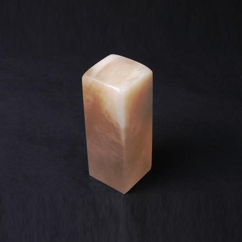 Hand carved Pixiu header Kunlun seal stone with natural crystal-pale yellow color for Chinese calligraphy artwork