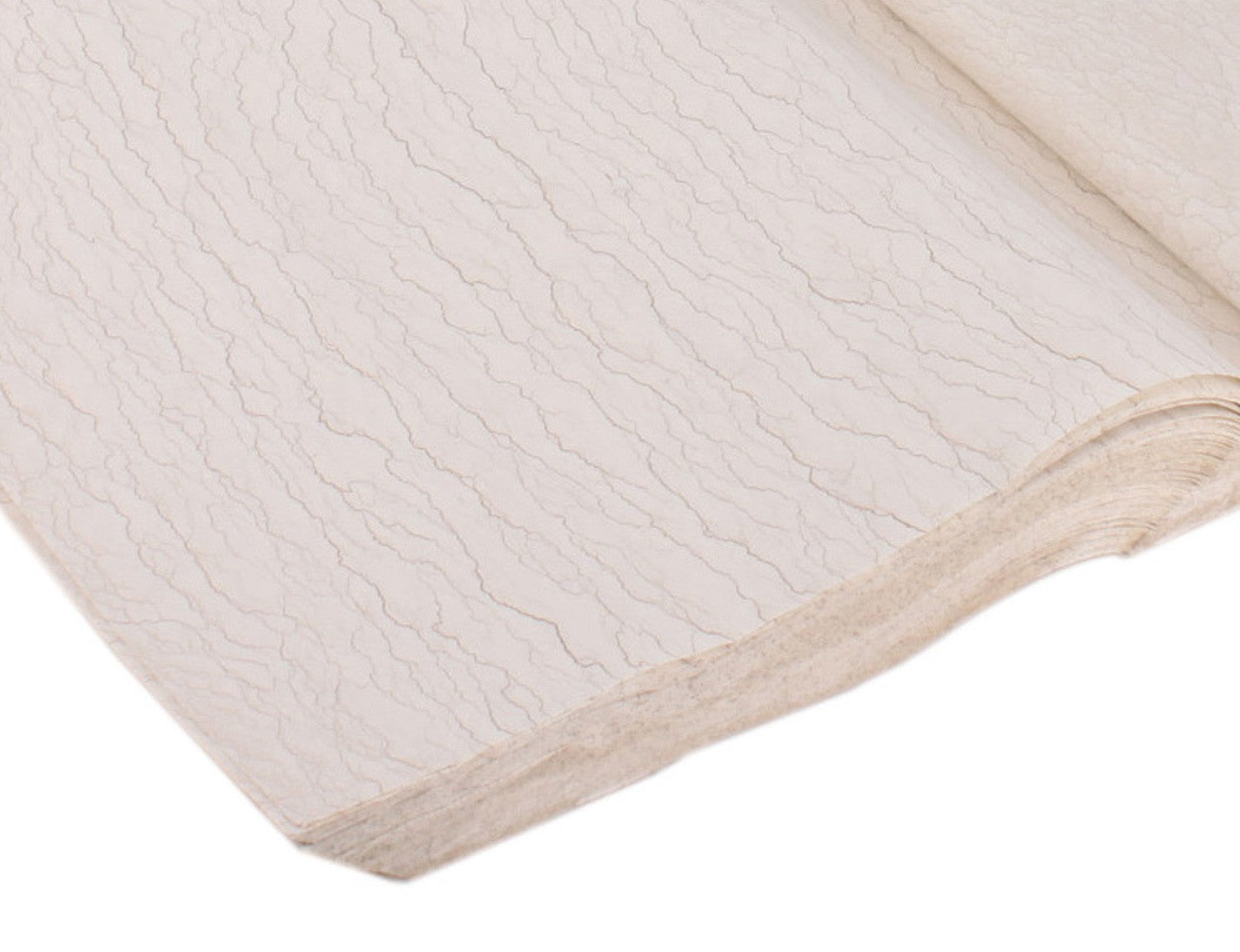 detail view of the pattern which looks like waves on the "Waves of the Sea" Marbled Xuan Paper (Shuen Paper)